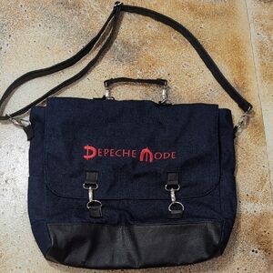 Depeche Mode VIP Blue Denim and Red Messenger Bag with Adjustable Strap